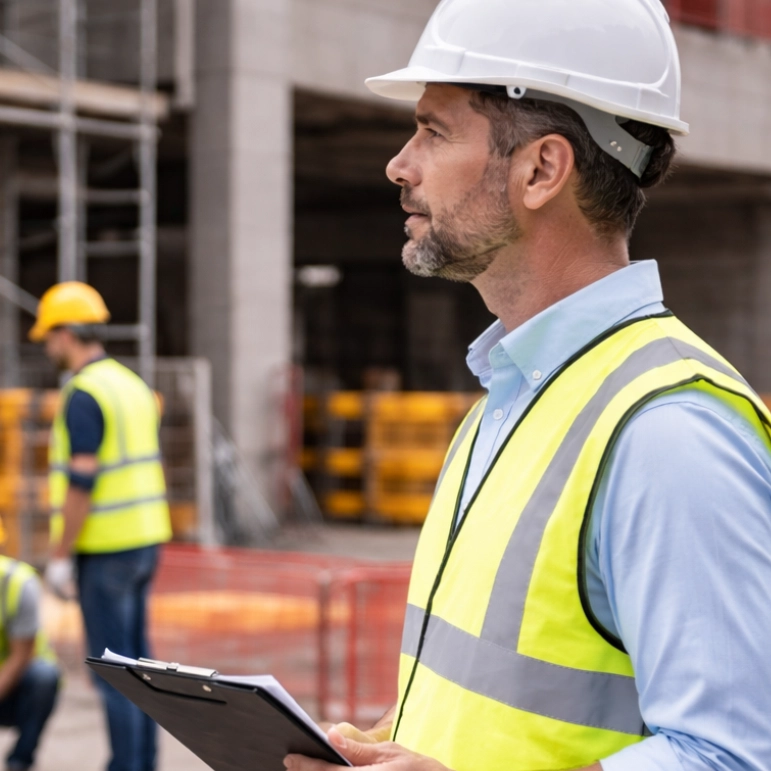 Supervisione delle attività di lavoro in cantiere da parte di un Preposto abilitato tramite un Corso Preposti TCertifico.