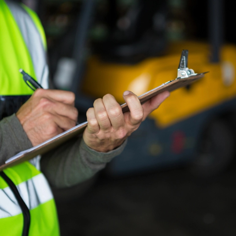 Verifica sicurezza carrello elevatore