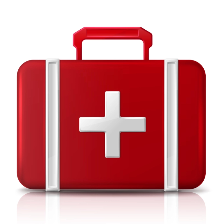 Valigia del primo soccorso.